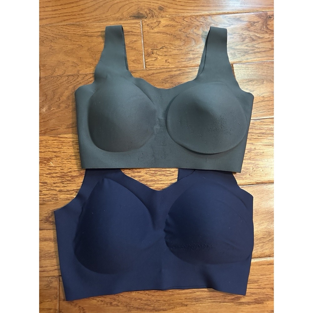 Lot of 2 Oysho Seamless Bralette Bra Set Womens Size L Padded Comfort